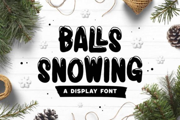 Balls Snowing: A Wintery Display Font for Editorial Design