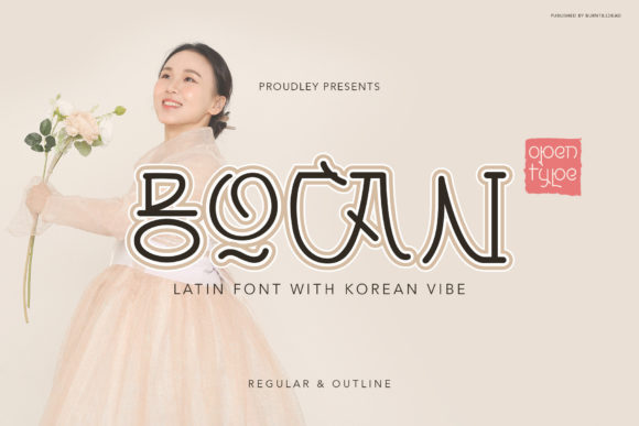 Bocan Font for Korean-Inspired Campaign Designs