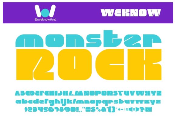 Monster Rock Font for Handmade Creations and Bold Branding