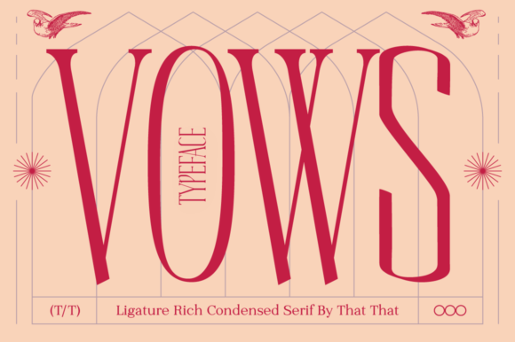 Vows Font: A Stylish Display Typeface for Handmade Creations